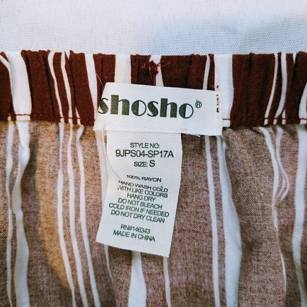 Sho Sho Jumpsuit/Romper Orange and White Vertical Stipes Strapless Size Small - Picture 5 of 7